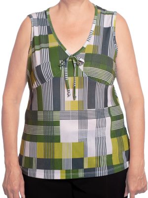 Blusa feminina estampa verde de liganete